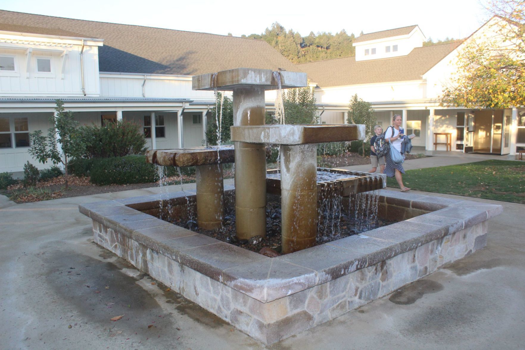 Fountain at St. Helena's Montessori School